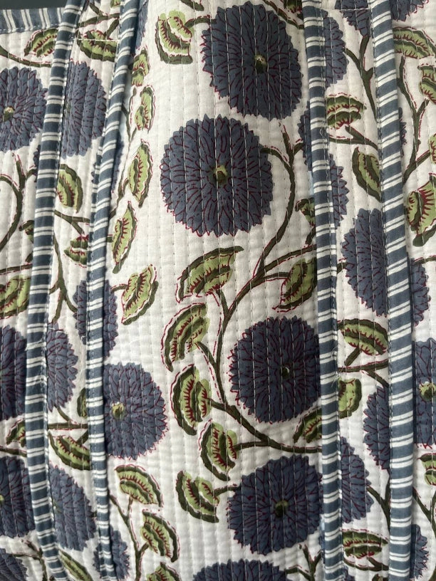 Wildflower Quilted Tote Bag