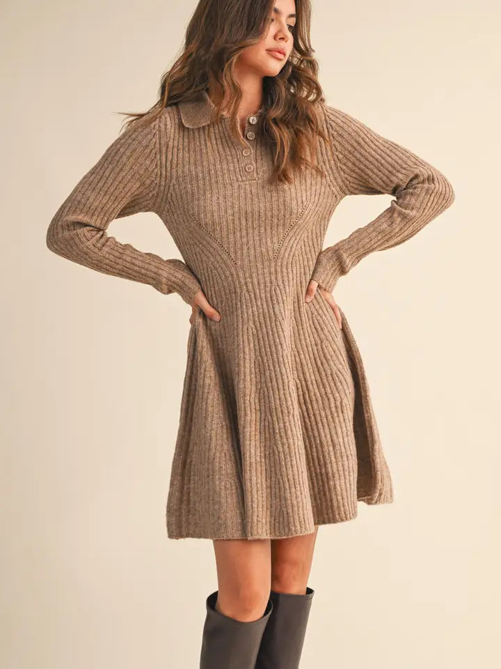 Coffee Date Sweater Dress