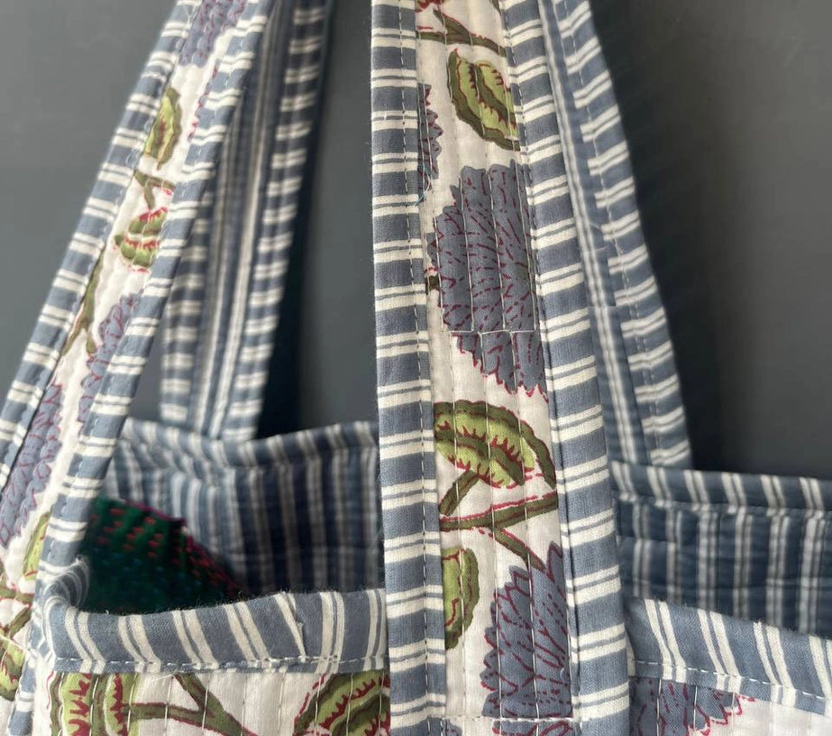 Wildflower Quilted Tote Bag