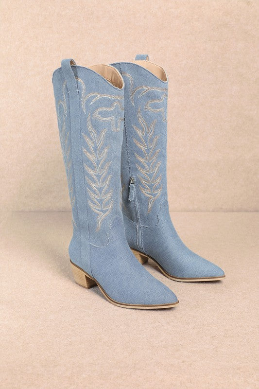 America's Sweetheart Denim Boots
