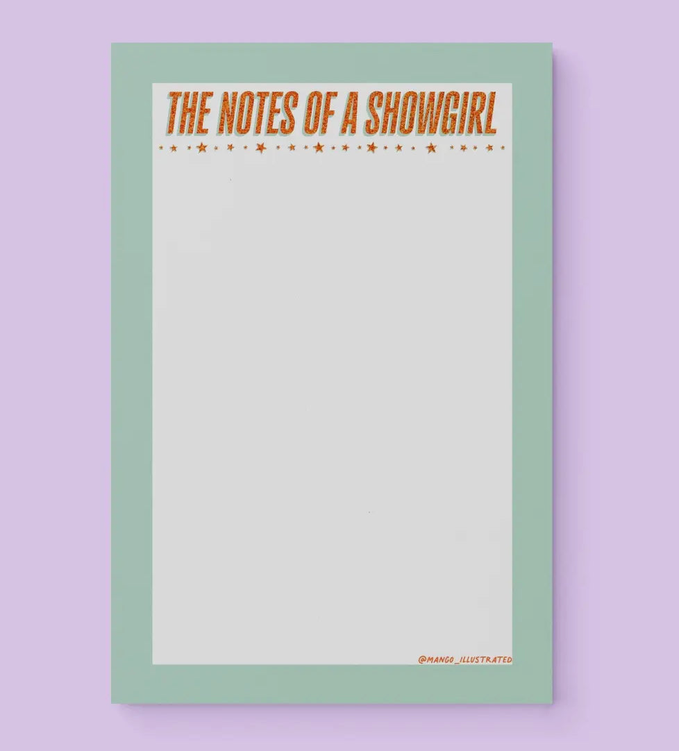The Notes of A Showgirl Notepad