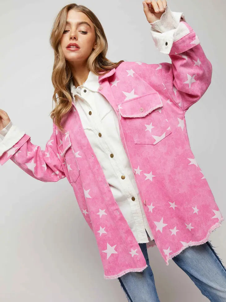 Bright Fame Star Shacket - Curator and Co.