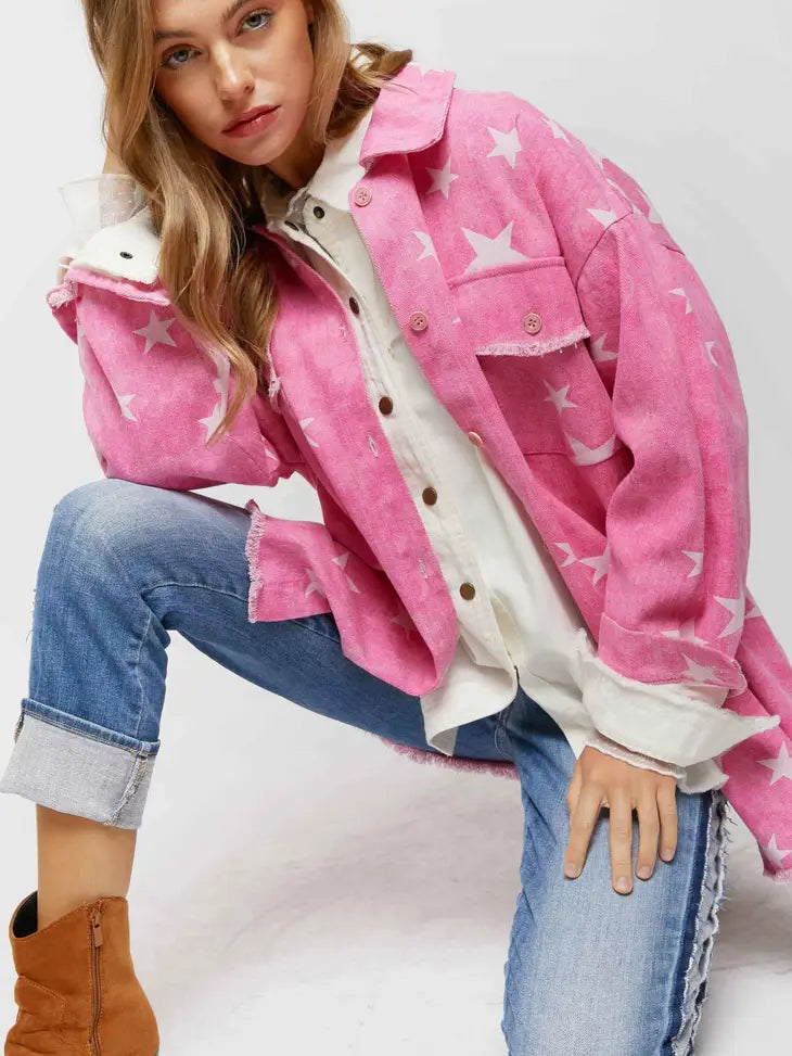 Bright Fame Star Shacket - Curator and Co.