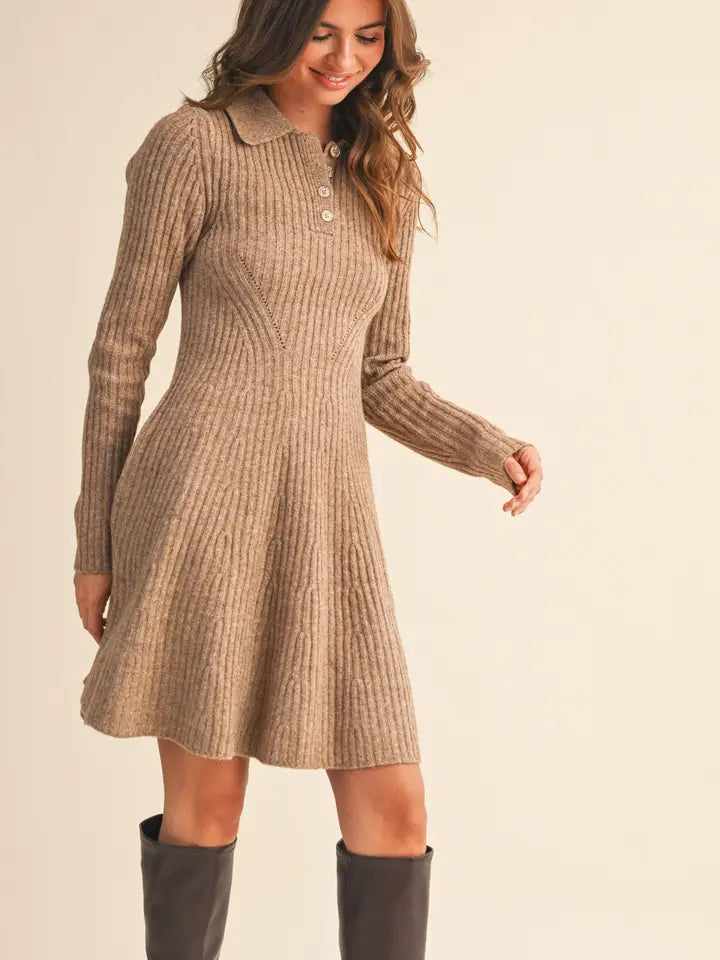 Coffee Date Sweater Dress