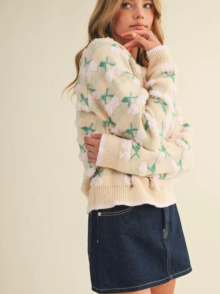 Sweet Pastel Cherries Sweater