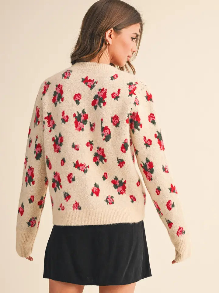 Scarlet Bloom Cardigan