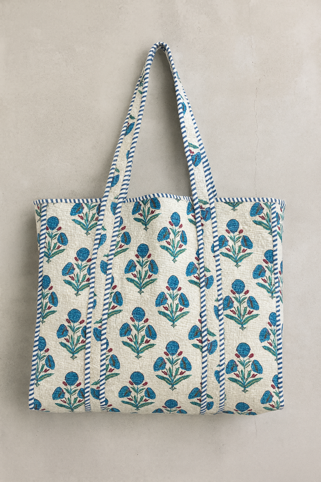 Floral Haven Quilted Tote