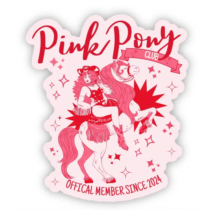 Pink Pony Club Official Member Sticker