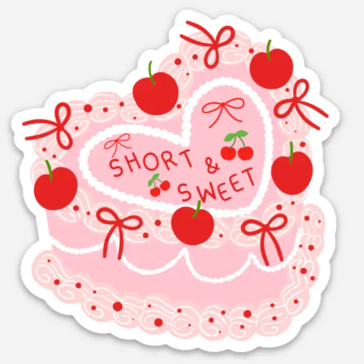 Short and Sweet Cake Sticker
