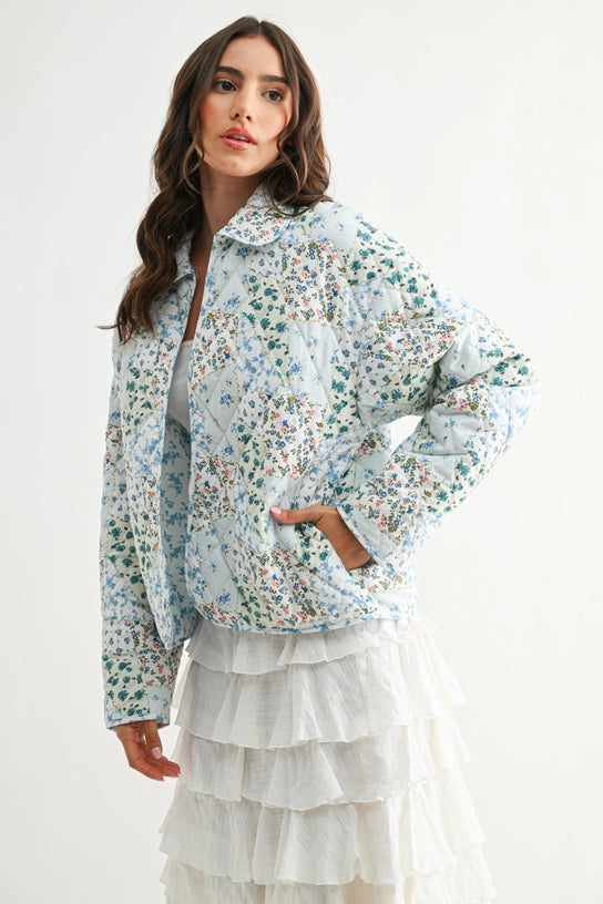 Blue Meadow Quilted Jacket