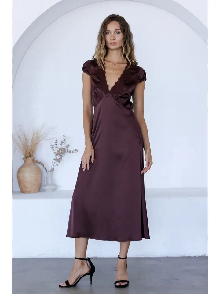 Café au Lait Midi Dress