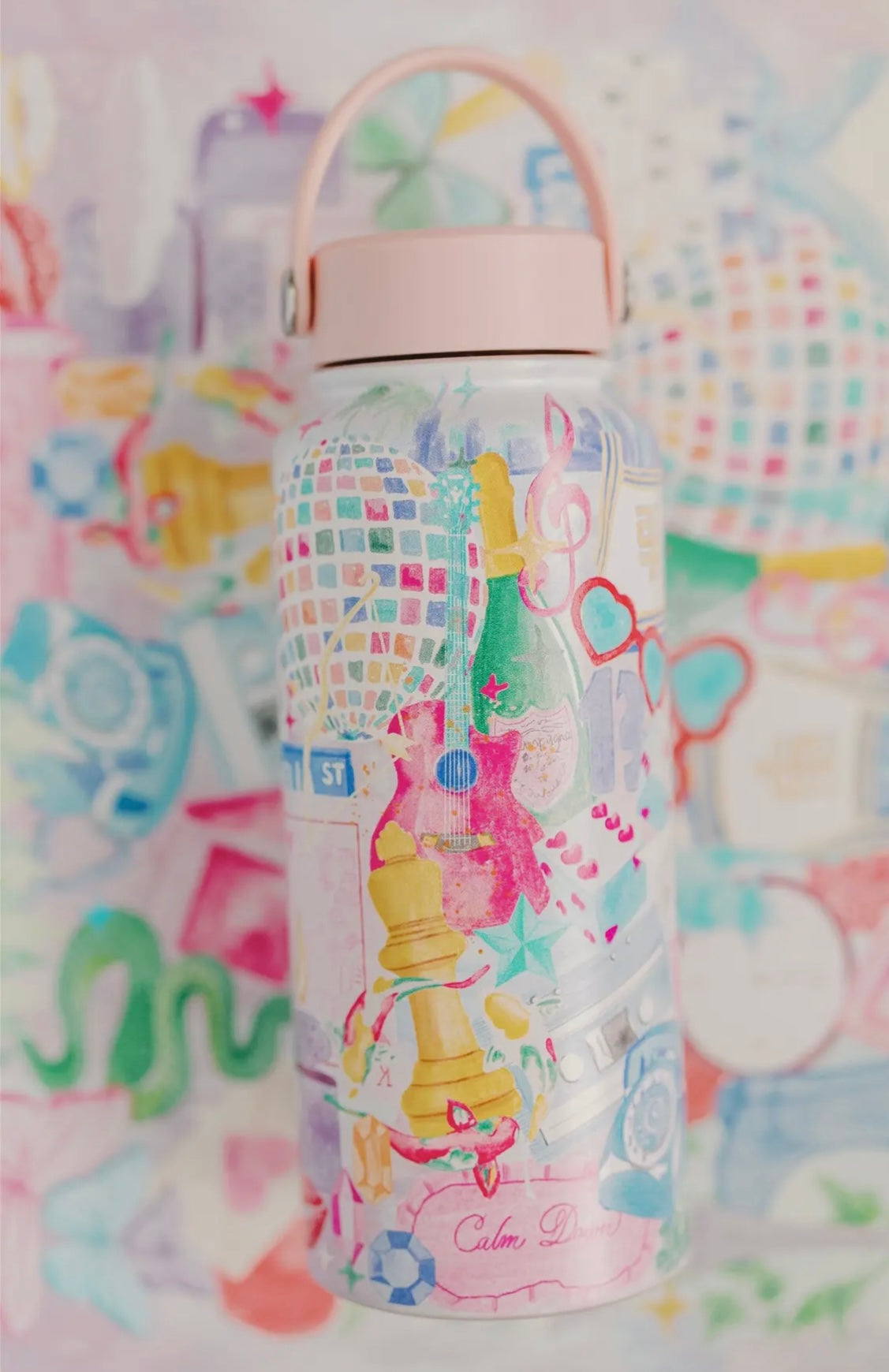 Taylor Swift 32 oz Watercolor Insulated Water Bottle