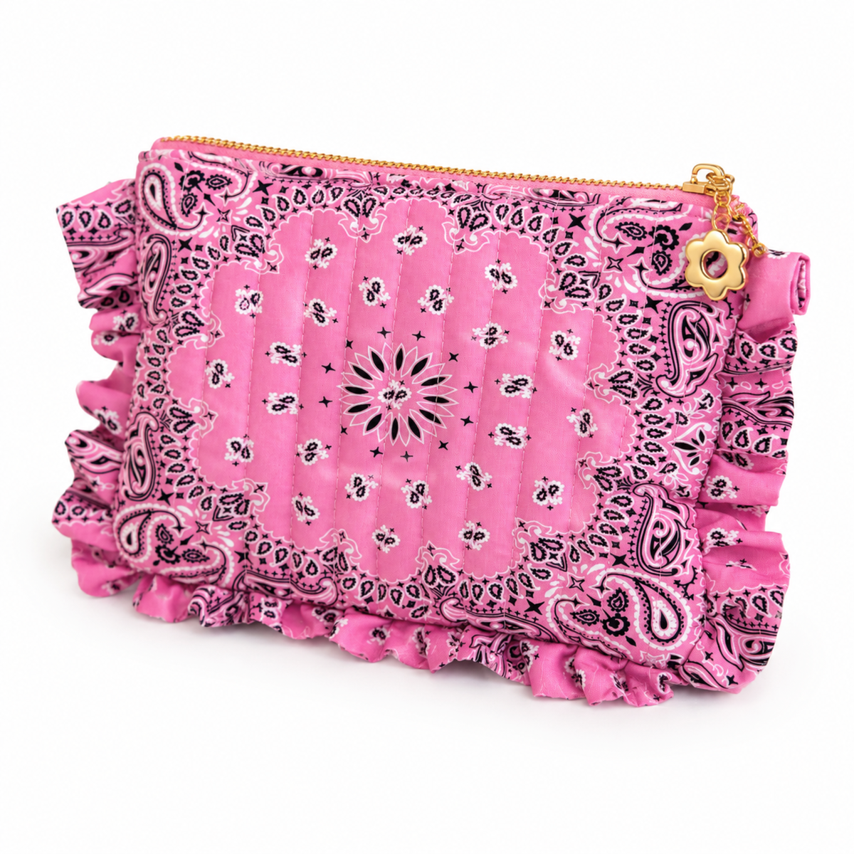 Bandana Ruffle Everything Pink Bag - Curator and Co. 