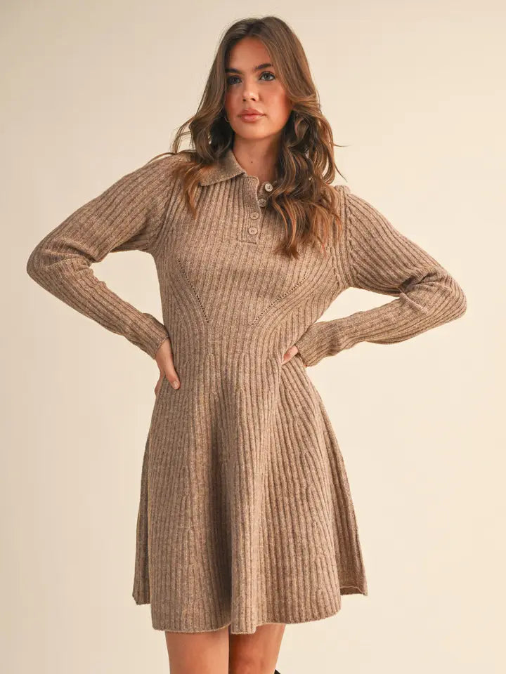 Coffee Date Sweater Dress