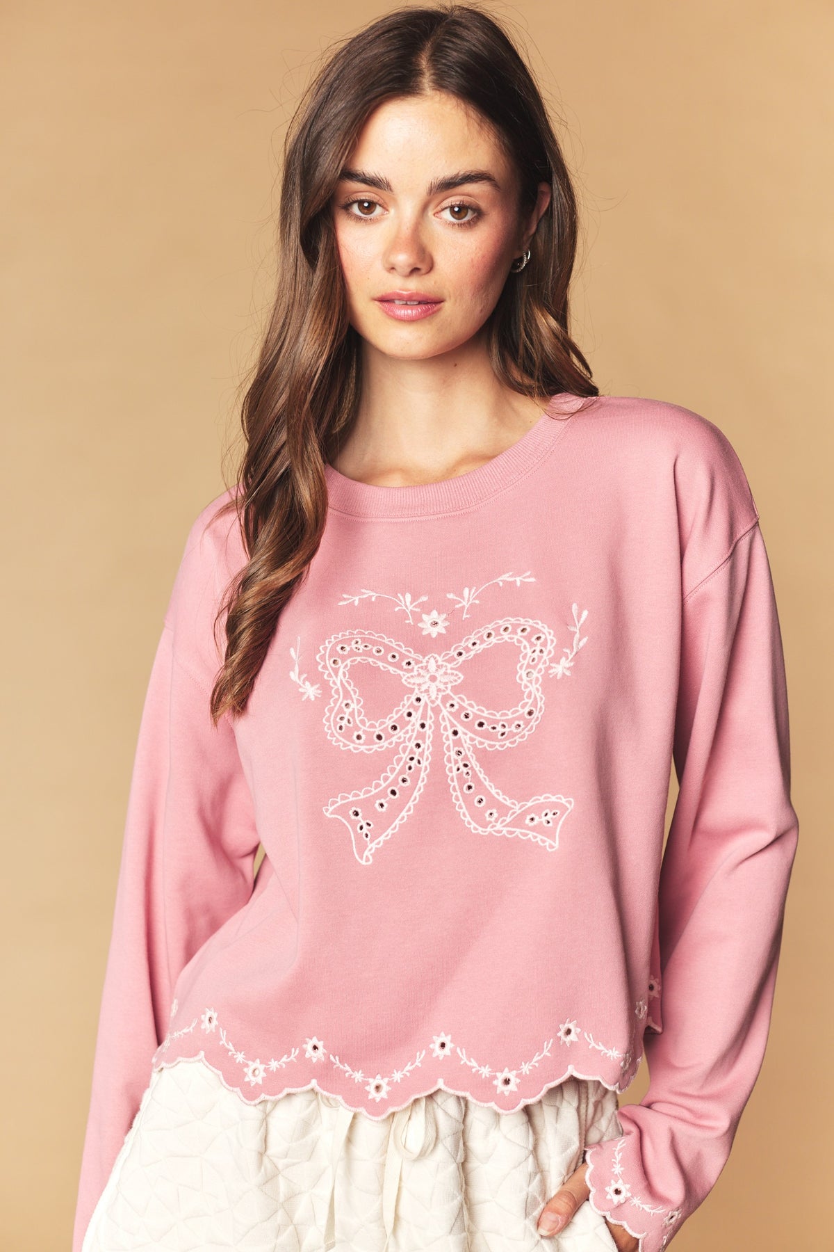 The Rosette Bow Sweatshirt