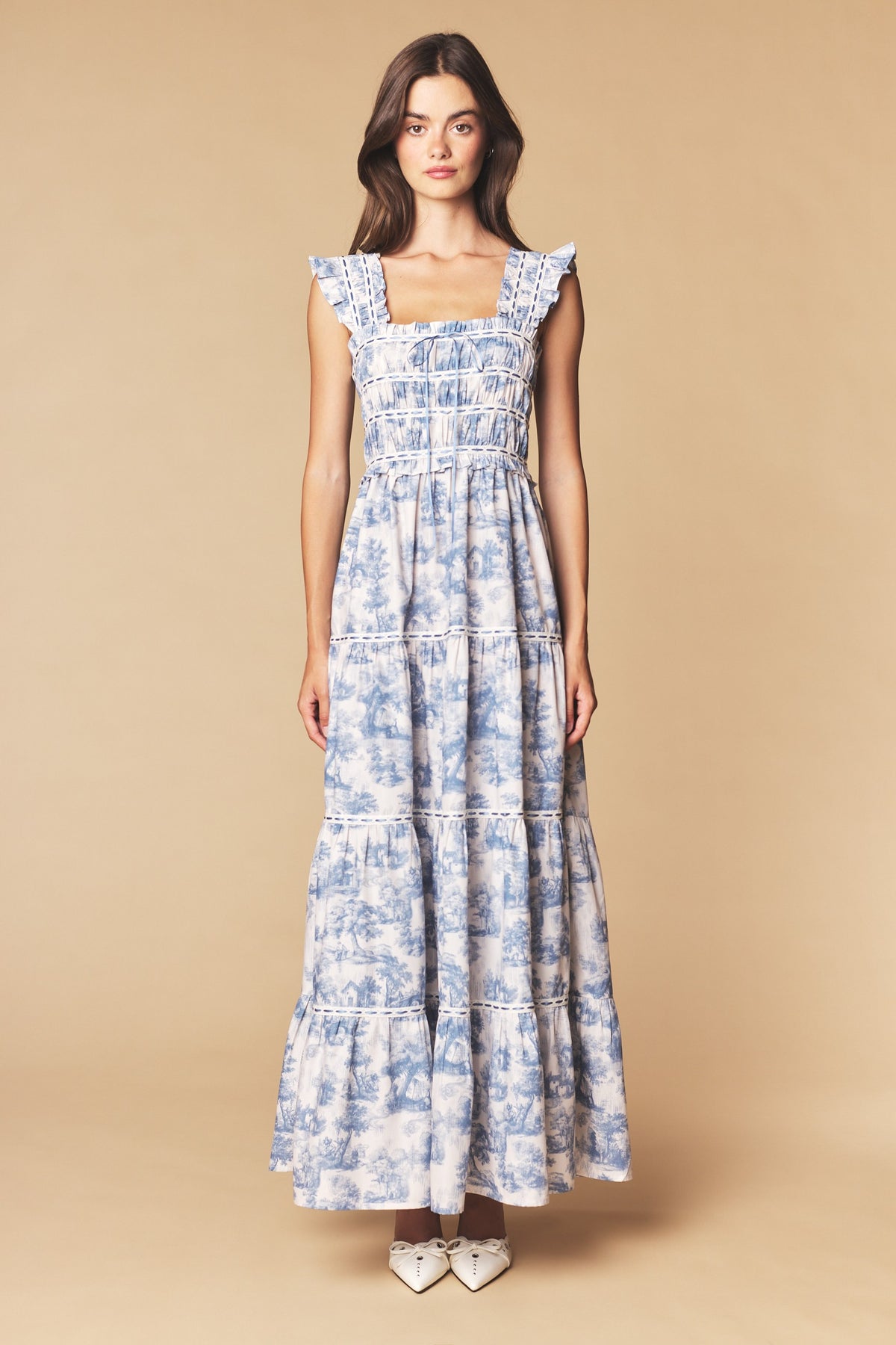 The Château Toile Maxi Dress
