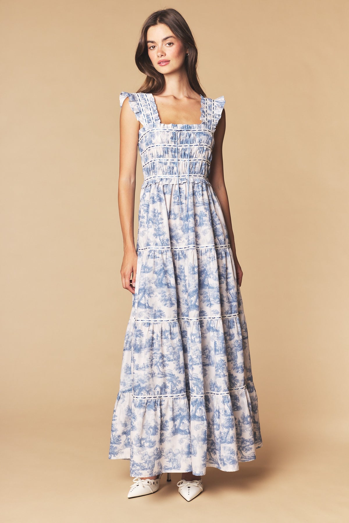 The Château Toile Maxi Dress