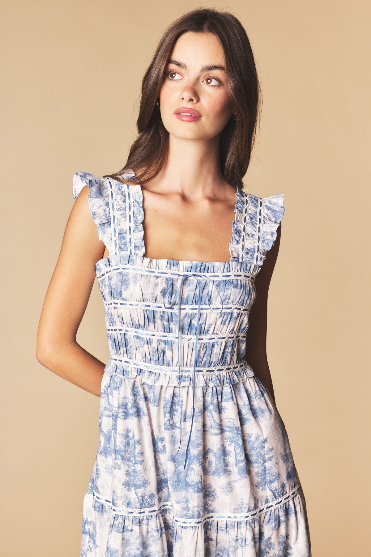 The Château Toile Maxi Dress