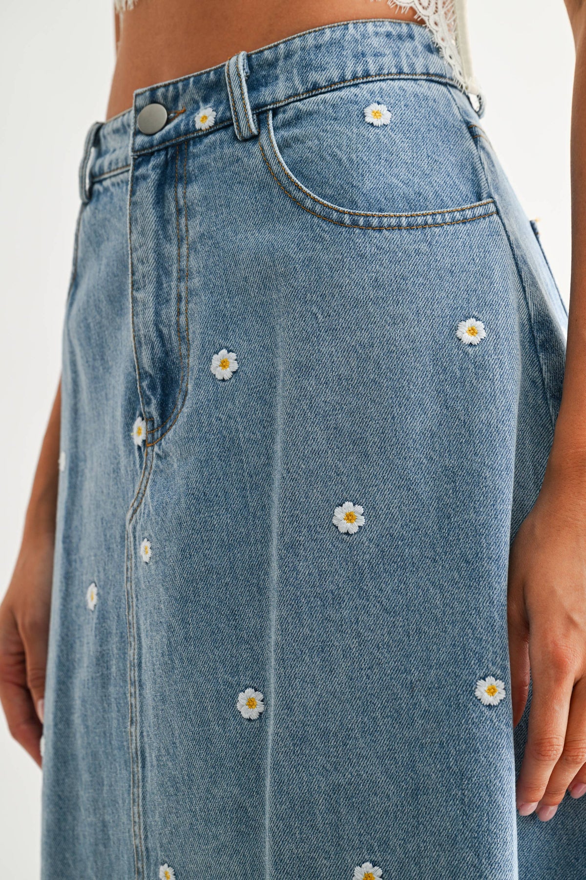 Daisy Days Denim Skirt