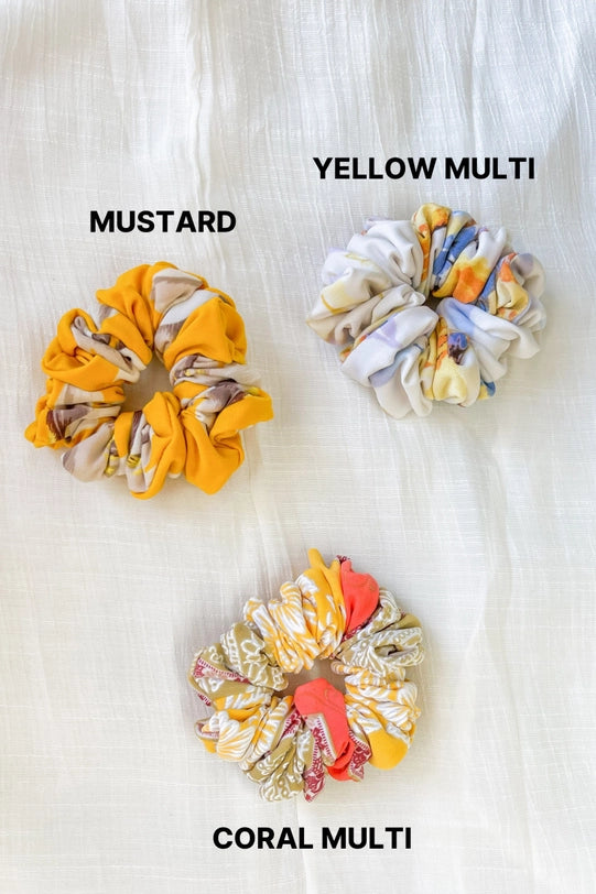 Printed Scrunchies Assorted Colors - Curator and Co. 