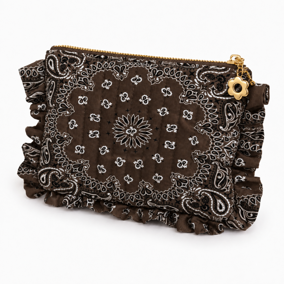 Bandana Ruffle Everything Bag Coco Brown - Curator and Co. 