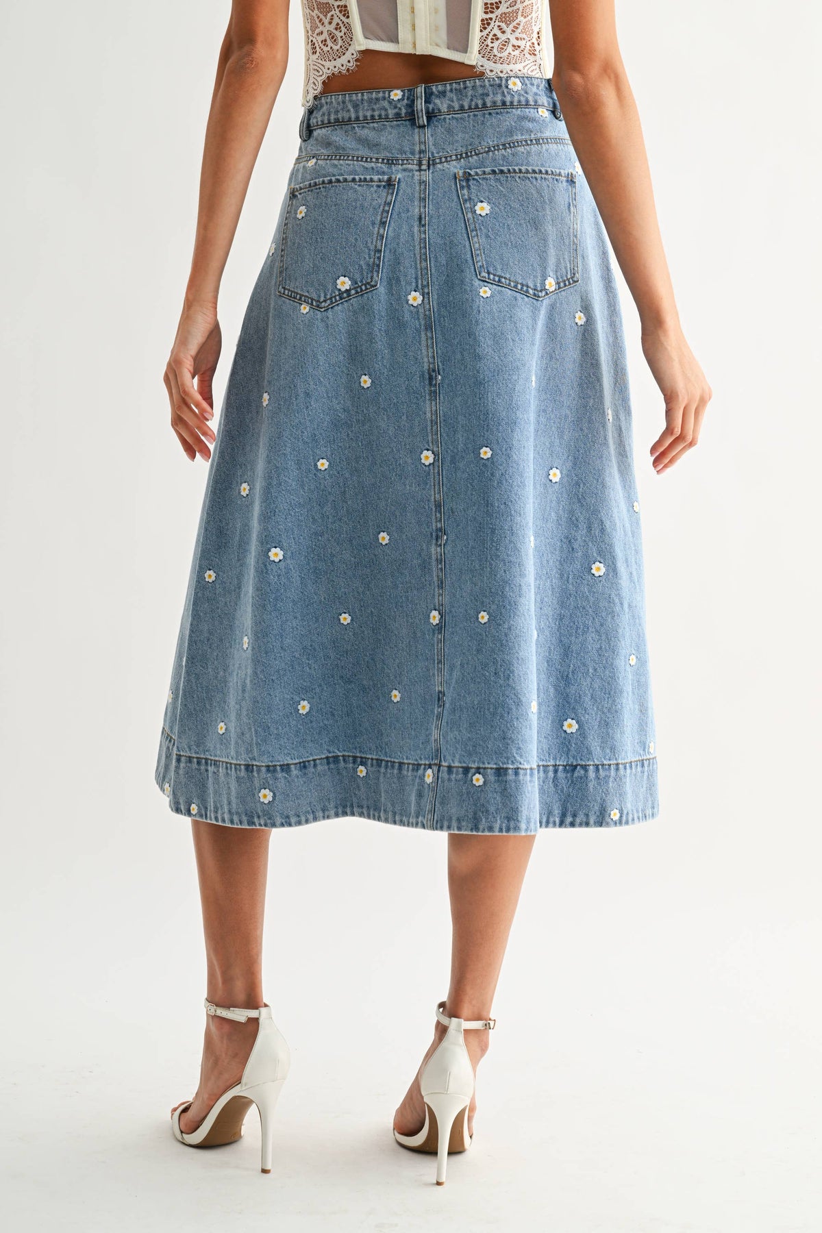 Daisy Days Denim Skirt