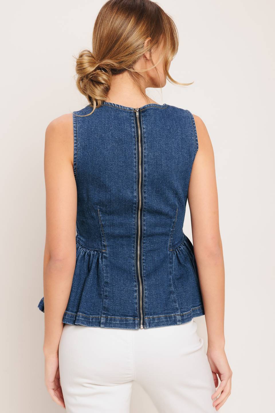 The Brielle Denim Top - Curator and Co. 