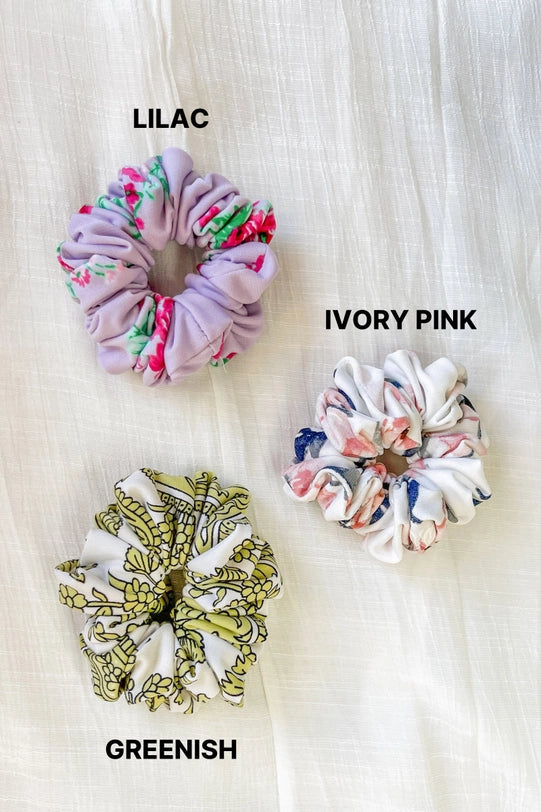 Printed Scrunchies Assorted Colors - Curator and Co. 
