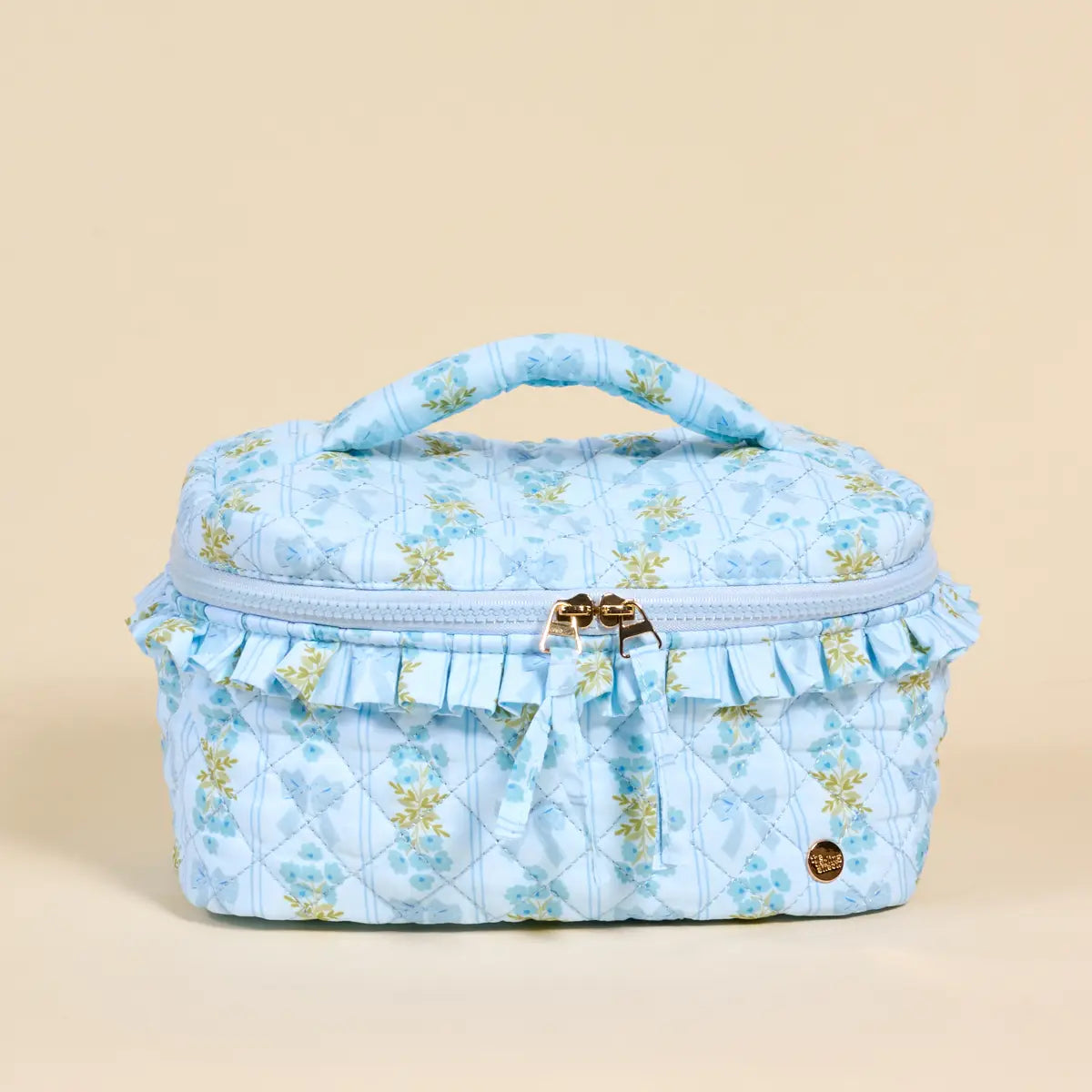 Glam & Go Quilted Cosmetic Bag–Oh So Fancy Blue - Curator and Co. 
