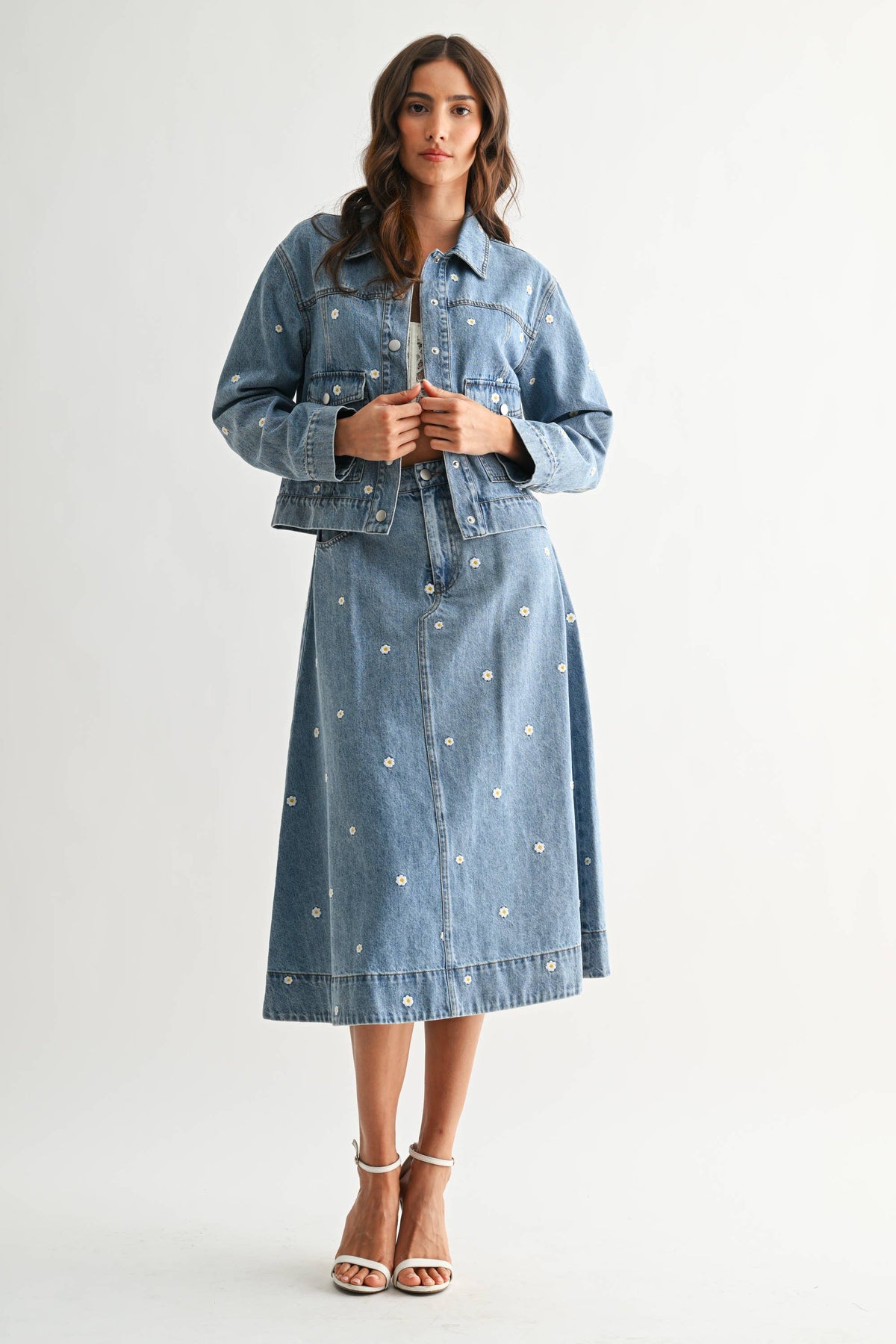 Daisy Days Denim Skirt