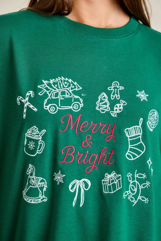 Merry & Bright Sweatshirt - Curator and Co. 