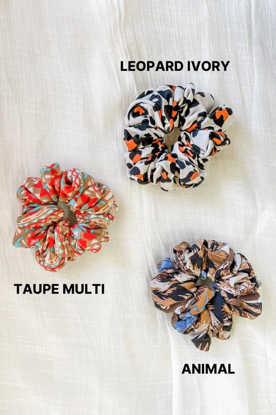 Printed Scrunchies Assorted Colors - Curator and Co. 