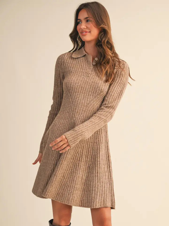 Coffee Date Sweater Dress