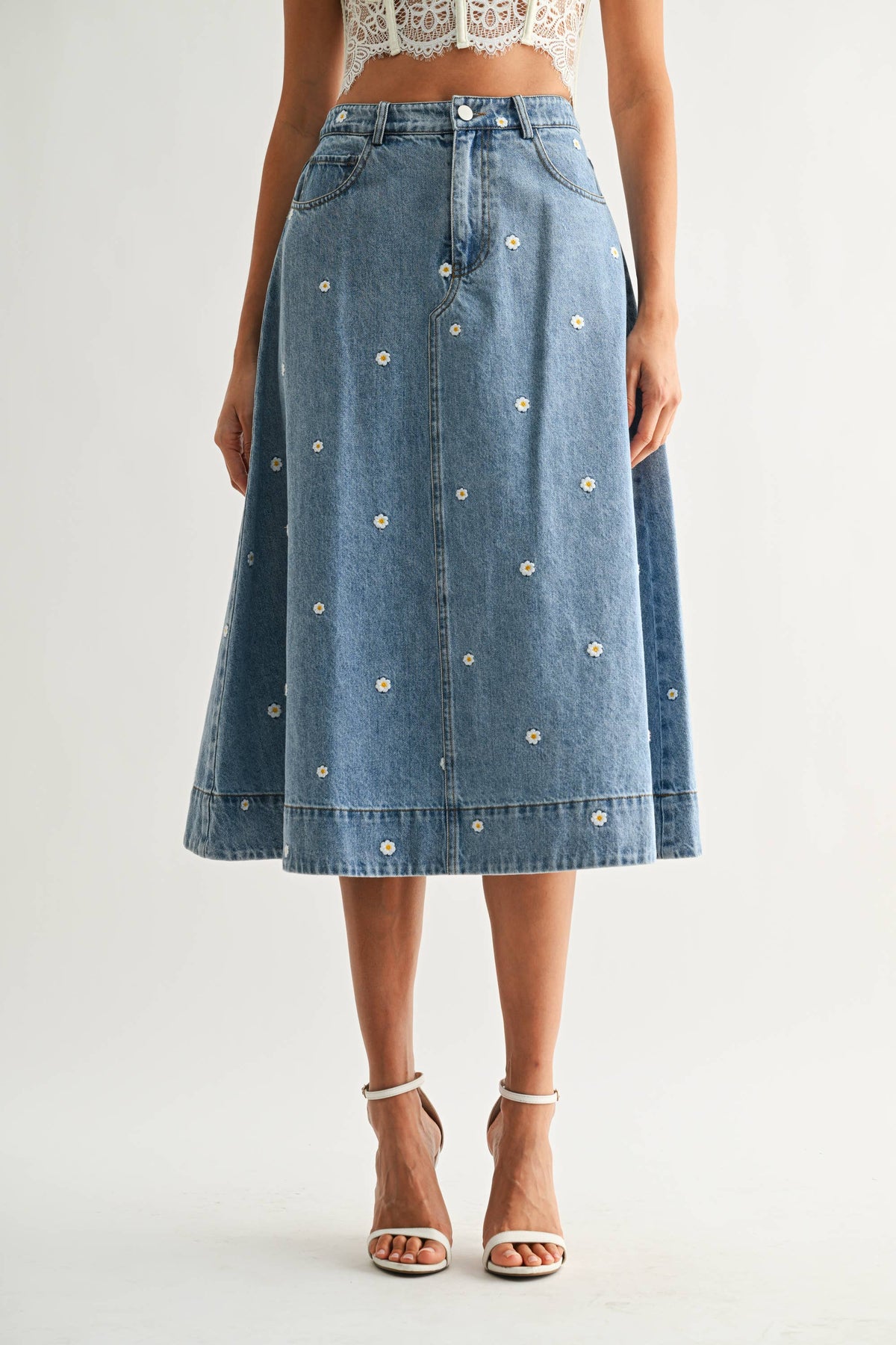 Daisy Days Denim Skirt