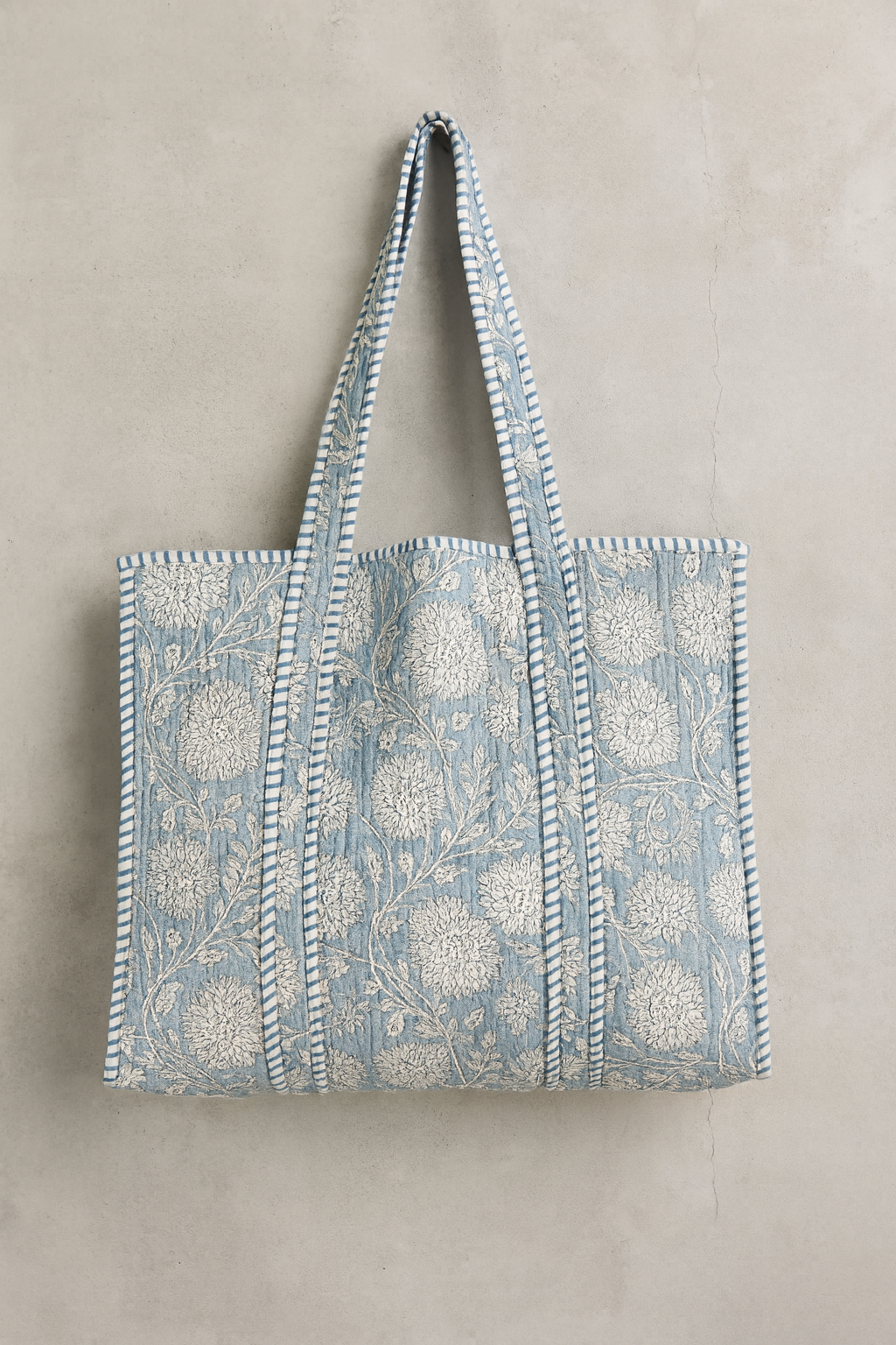 Blue Meadow Quilted Tote
