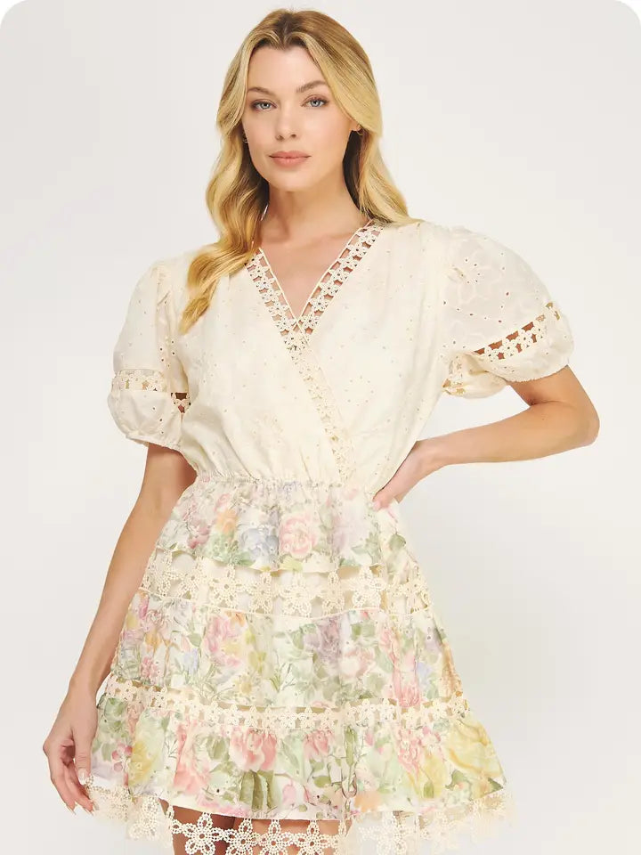Blushing Bloom Tiered Dress - Curator and Co. 