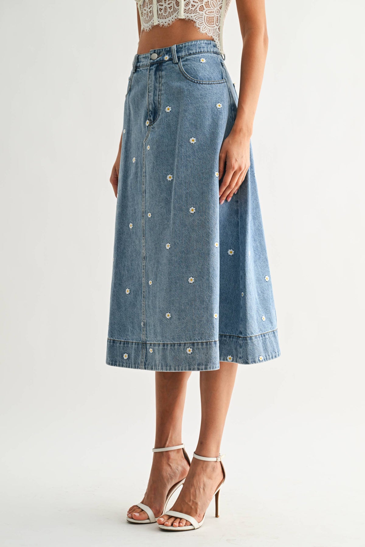 Daisy Days Denim Skirt