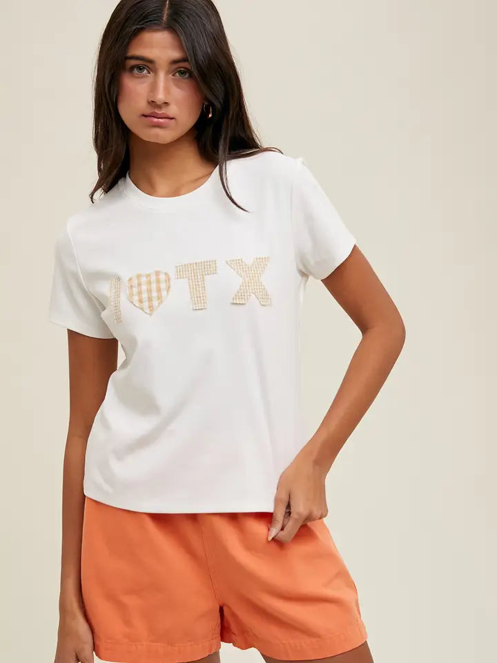 Gingham Patch Tx Tee