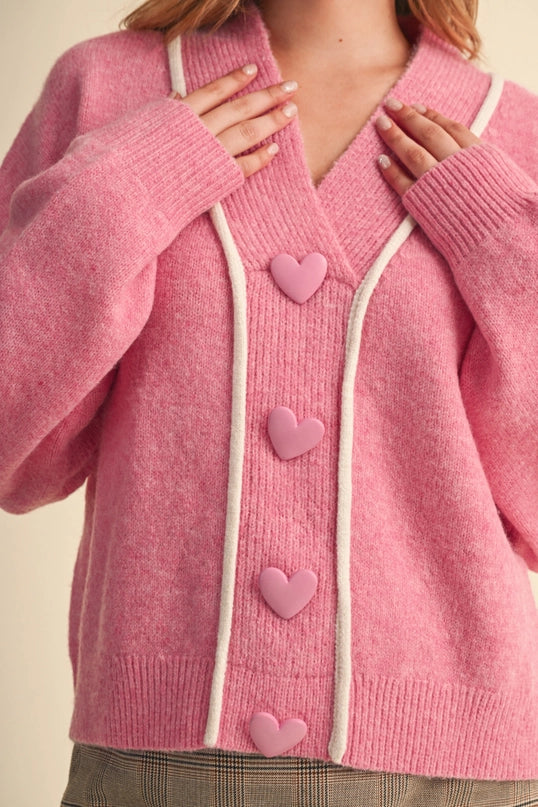 Paper Hearts Pink Sweater