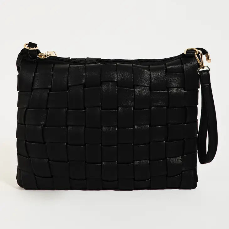 Woven Leather Crossbody or Clutch Bag - Conders