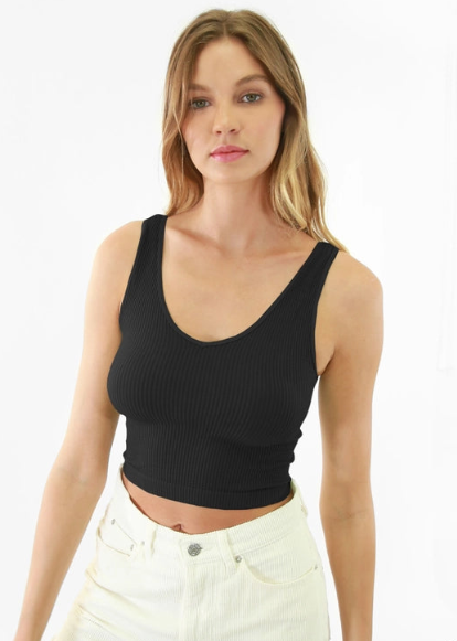 Willow Reversible Ribbed Crop Top - Curator and Co. 