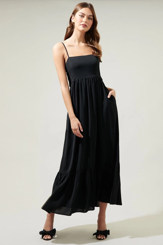 Delany Tie Back Maxi Dress