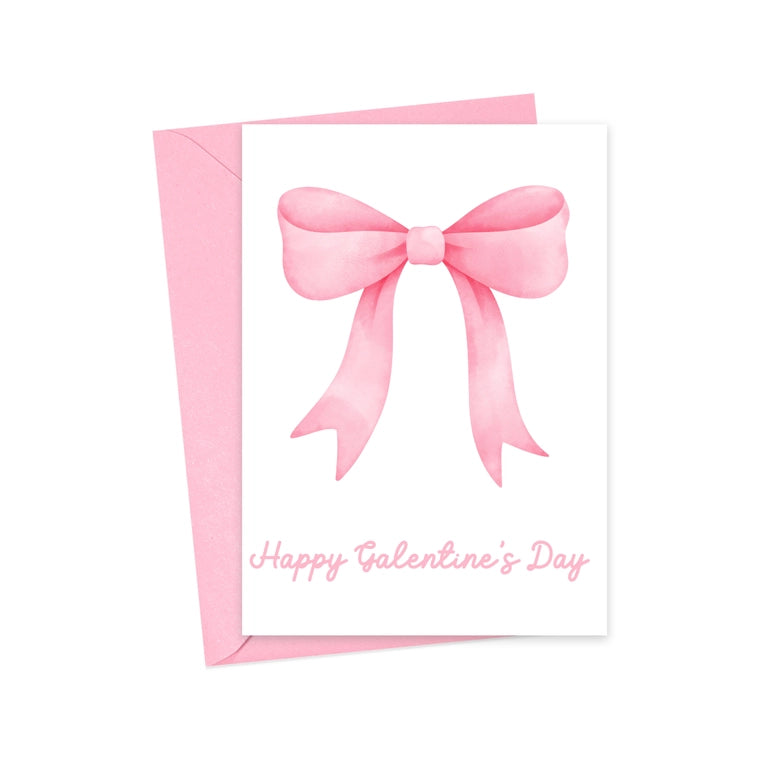 Galentines Day Bow Greeting Cards