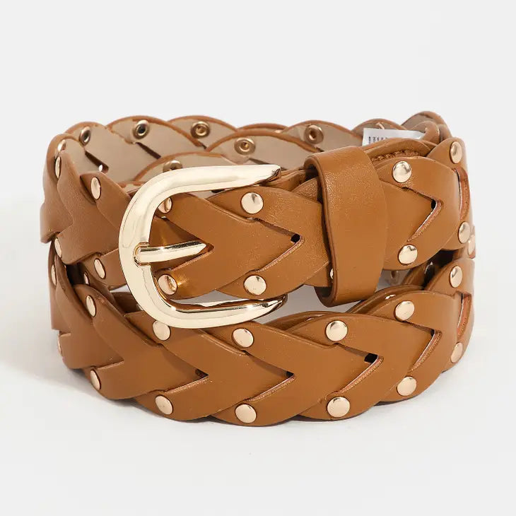 Faux Leather Braided Design Fashion Belt - Curator and Co. 