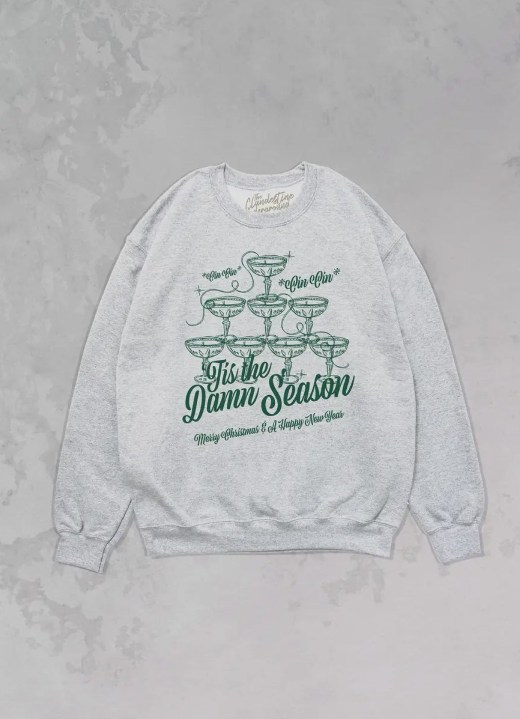 Tis the Damn Season, Christmas Oversized 90's Sweatshirt