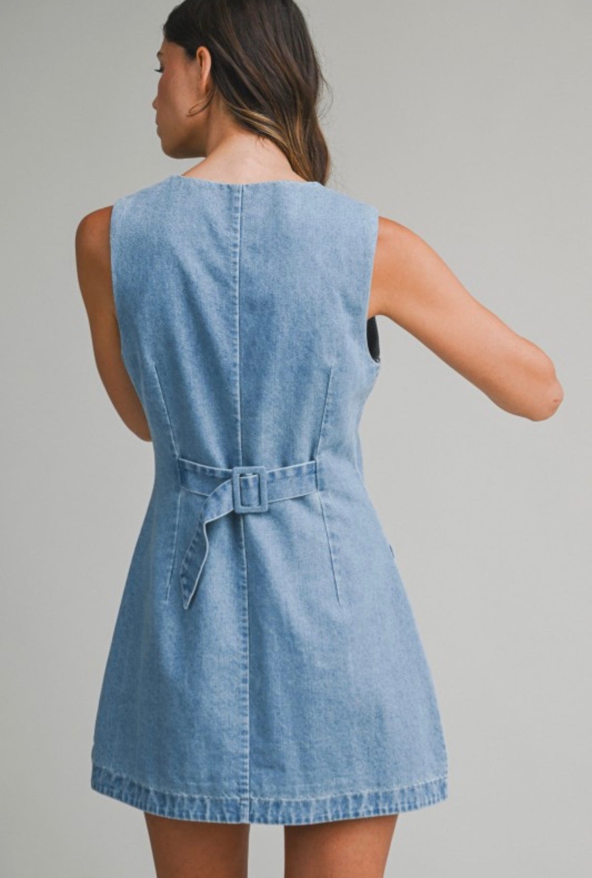 Denim Sweetheart Crush Dress - Curator and Co. 