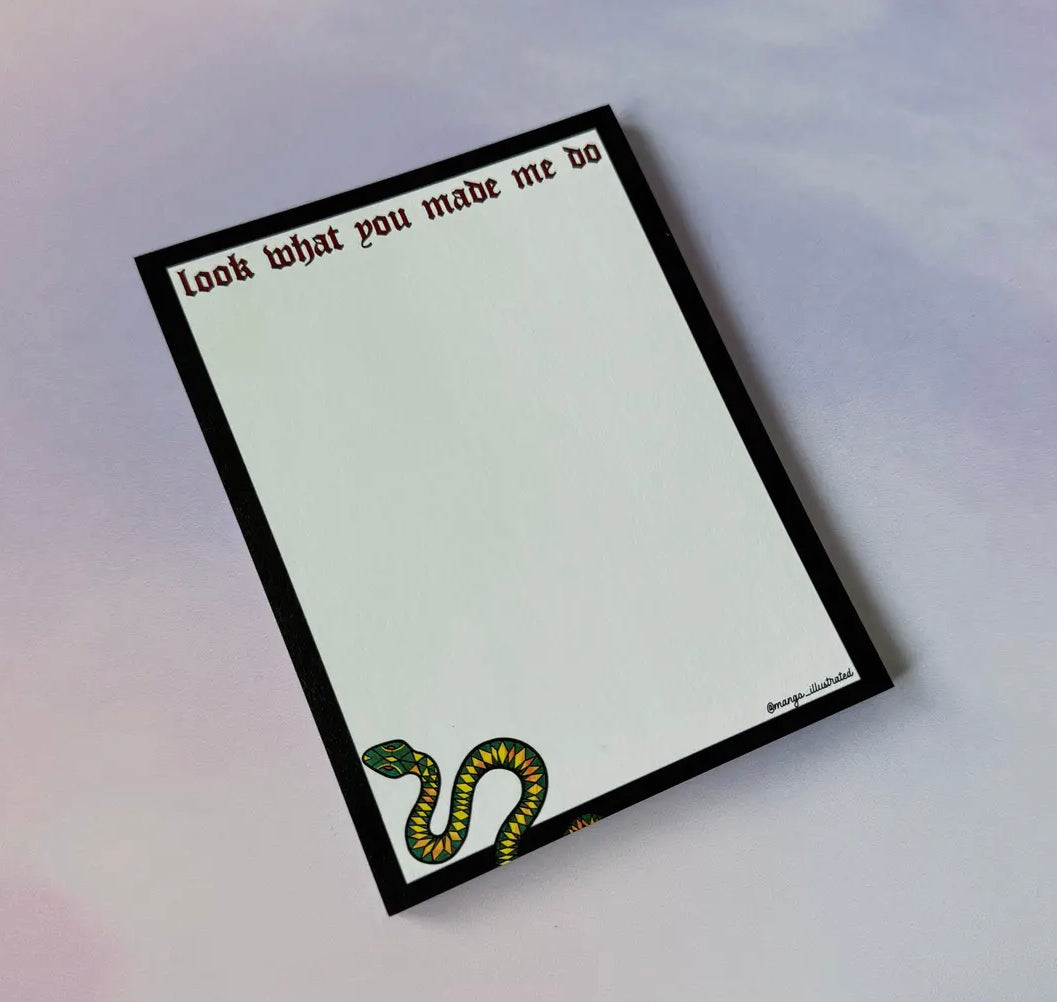 Look What You Made Me Do Notepad