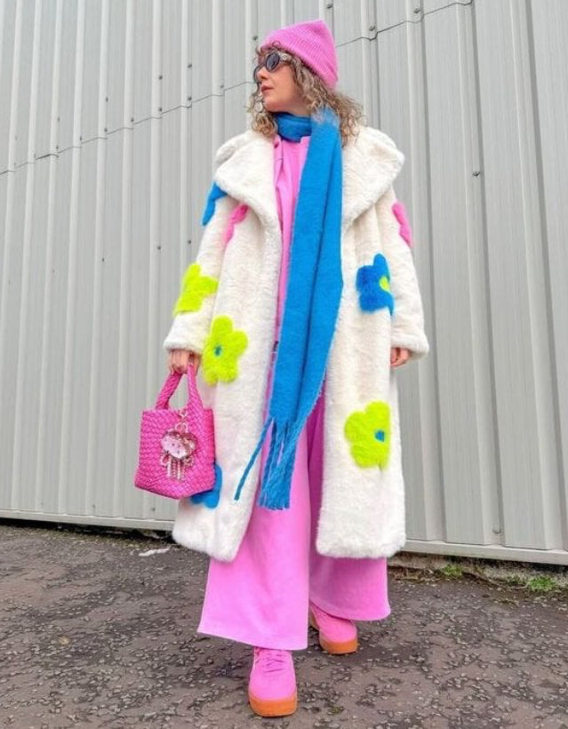 The It Girl Floral Faux Fur - Curator and Co. 