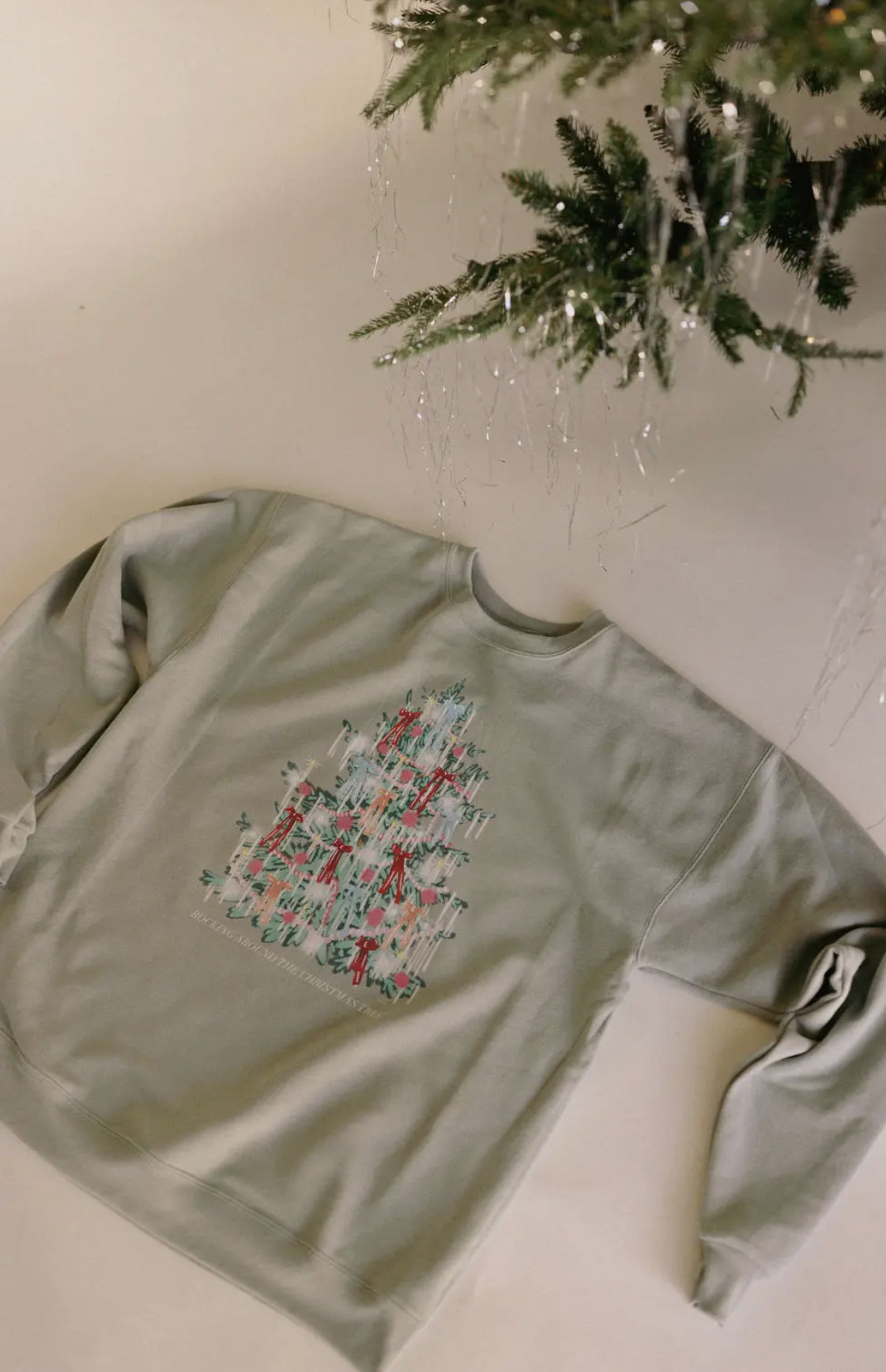 Christmas Tinsel Tree Sweatshirt