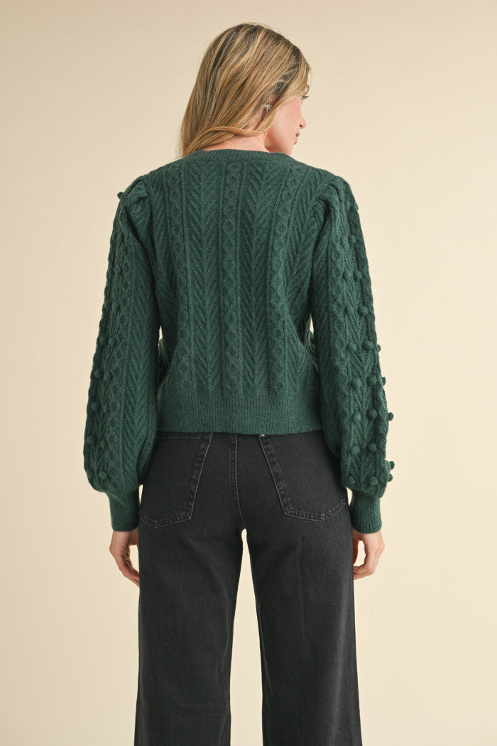 Lovely Darling Bow Front Cardigan Green